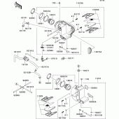Схема узла: Воздушный фильтр для Kawasaki EJ650 W650