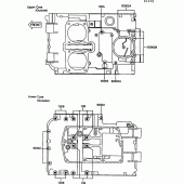Схема узла: Болты картера двигателя для Kawasaki EX500 GPZ500S