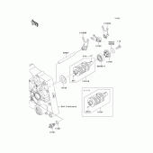 Схема вузла: Gear change drum/shift fork(s) для Kawasaki KLX125 D-Tracker