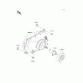 Схема вузла: Headlight(s) для Kawasaki EX500 GPZ500S