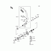 Схема вузла: Kickstarter mechanism для Kawasaki EJ650 W650