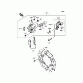 Схема узла: Передний тормоз для Kawasaki KX250/ KX252 KX250F