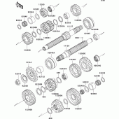 Схема вузла: Трансмісія для Kawasaki ZX1200 Ninja ZX-12R
