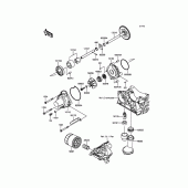 Схема вузла: Масляний насос для Kawasaki ZR1000 Z1000