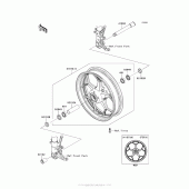 Схема вузла: Переднє колесо для Kawasaki ZX1400 Ninja ZX-14R ABS