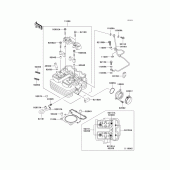 Схема узла: Головка цилиндра для Kawasaki KL250 KL250 Super Sherpa