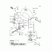 Схема узла: Топливный бак для Kawasaki ZR1100 Zephyr 1100