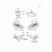 Схема вузла: Наклейки (Ebony/Green; KL250-H6) для Kawasaki KL250 KL250 Super Sherpa
