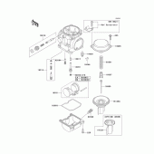 Схема вузла: Комплектуючі карбюратора для Kawasaki KLE500