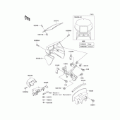 Схема вузла: Лицювальні елементи для Kawasaki KL650 KLR650