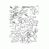 Схема узла: Облицовочные элементы (1/2) для Kawasaki KLE500