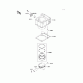 Схема узла: Цилиндр & Поршень для Kawasaki KLX250 KLX250S