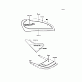 Схема вузла: Наклейки (Червоний\Ебоні; G7FA) для Kawasaki ZR400 Zephyr X