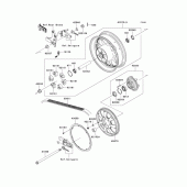 Схема узла: Ступица заднего колеса для Kawasaki VN1700 VN1700 Classic Tourer