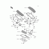 Схема узла: Подножки для Kawasaki VN1500 VN1500 Classic Tourer Fi