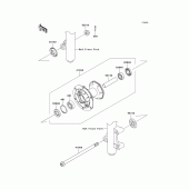 Схема вузла: Ступиця переднього колеса для Kawasaki KLX140 KLX140L