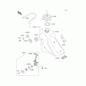 Схема узла: Топливный бак для Kawasaki KLX300R