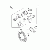 Схема вузла: Заднє гальмо для Kawasaki KL250 KL250 Super Sherpa