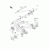 Схема вузла: Задній важіль (Маятник) для Kawasaki ZR400 ZRX