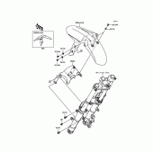 Схема вузла: Переднє крило для Kawasaki EX300 Ninja 300 ABS