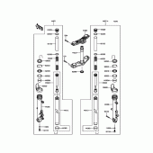 Схема узла: Вилка передней оси для Kawasaki ER650 Z650 ABS