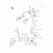 Схема вузла: Розподільний вал & Ланцюг ГРМ & Натягувач для Kawasaki KLX250 KLX250