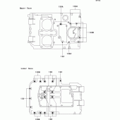 Схема вузла: Болти картера двигуна для Kawasaki ER500 ER-5