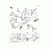 Схема узла: Руль (KLX250-H3‾H5) для Kawasaki KLX250 KLX250