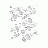 Схема вузла: Трансмісія для Kawasaki EJ800 W800