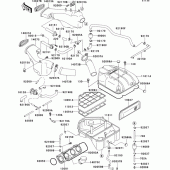 Схема вузла: Air cleaner(1/2) для Kawasaki ZX1100 ZZ-R1100