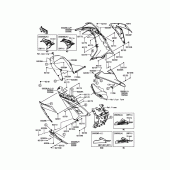 Схема вузла: Нижній обтічник для Kawasaki EX300 Ninja 300 ABS