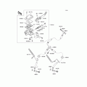 Схема вузла: Передній гальмівний циліндр для Kawasaki VN1700 Vulcan 1700 Nomad