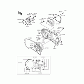Схема вузла: Right engine cover(s) для Kawasaki VN1500 Vulcan 1500 Nomad Fi