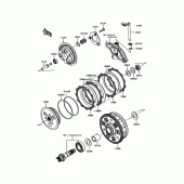 Схема узла: Сцепление для Kawasaki EX650 Ninja 650 ABS