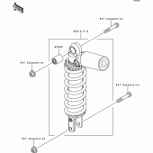 Схема узла: Амортизатор(ы) для Kawasaki ZX900 Ninja ZX-9R