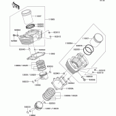 Схема узла: Цилиндр & Поршень для Kawasaki VN1500 VN1500 Classic