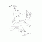 Схема вузла: Ручки з підігрівом (Опція) для Kawasaki KLE650 Versys 650