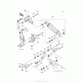 Схема вузла: Підвіска/задній амортизатор для Kawasaki ZR900 Z900
