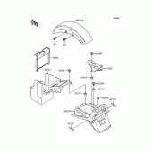 Схема вузла: Крило для Kawasaki ZR400 ZRX-II