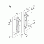 Схема узла: Подвеска/Задний амортизатор (ZR250-B8) для Kawasaki ZR250 Balius-II