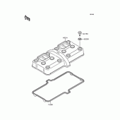 Схема узла: Клапанная крышка для Kawasaki ZX400 ZZR400