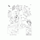 Схема узла: Радиатор для Kawasaki KX65