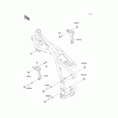 Схема узла: Крепление двигателя для Kawasaki EL250 Eliminator 250