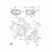 Схема узла: Картер двигателя для Kawasaki KLX400 KLX400R
