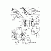 Схема вузла: Радіатор для Kawasaki KX250/KX252 KX250F