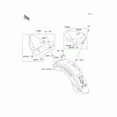 Схема узла: Сиденье для Kawasaki VN1600 Vulcan 1600 Nomad