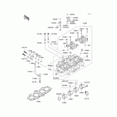 Схема вузла: Головка циліндра для Kawasaki ZX600 ZZ-R600