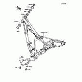Схема вузла: Рама для Kawasaki KMX125