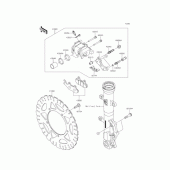 Схема вузла: Переднє гальмо для Kawasaki ER250 Z250