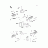 Схема узла: Подножки для Kawasaki EX500 GPZ500S